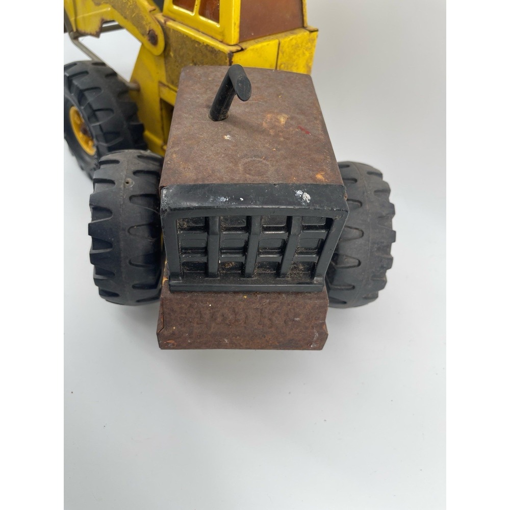 1967 Vintage Tonka 20" Front End Loader Tractor USA Works Great Rust Patina Wear - Picture 7 of 14